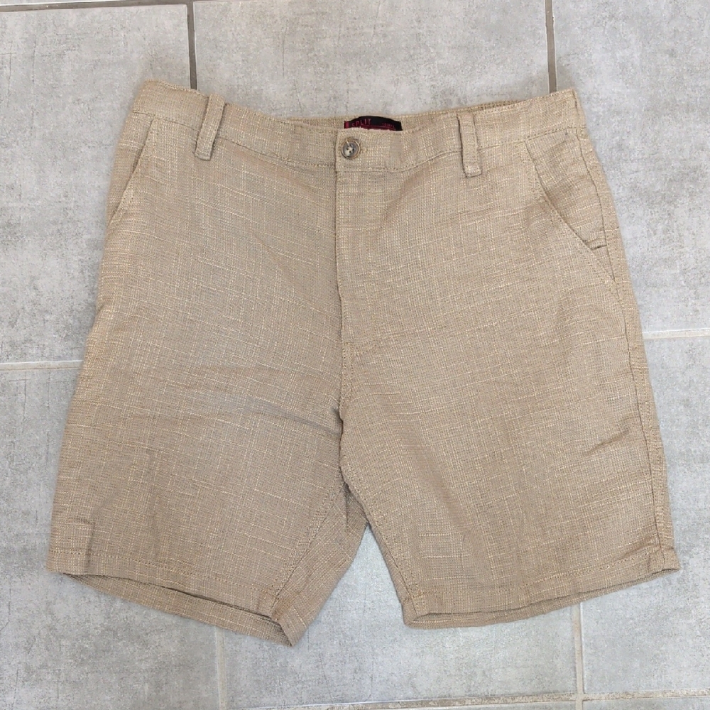 Split Men's Brown Raw Shorts NEW